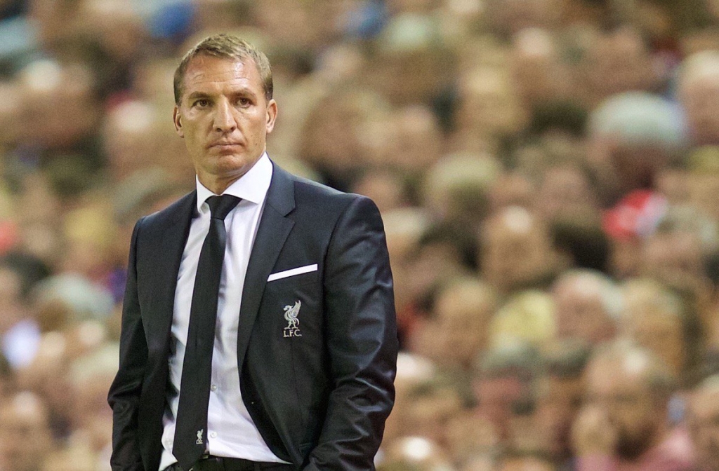 Liverpool's manager Brendan Rodgers during the Premier League match against AFC Bournemouth at Anfield