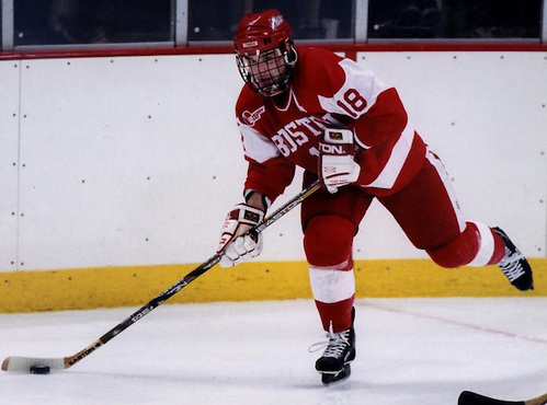 Chris Drury was a three-time Hobey Baker Award finalist at Boston University winning in his senior season of 1998