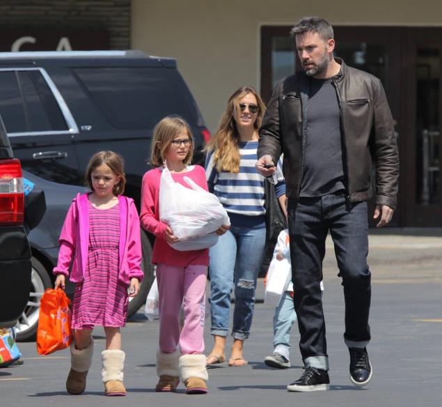 Nanny Christine Ouzounian second from right with Ben Affleck and his kids in May is apparently telling friends she thinks she’s going to marry the actor