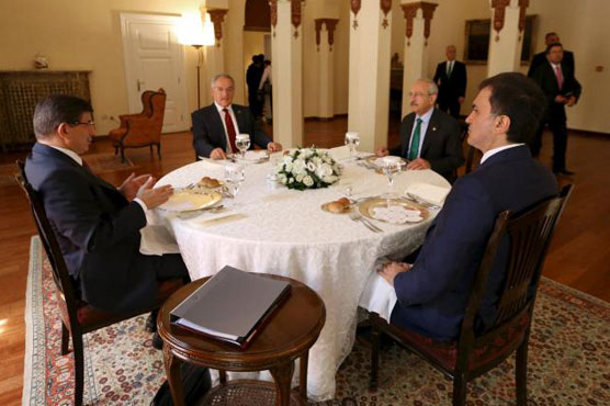 Coalition talks with CHP had ended in failure and early elections were now a strong possibility PM