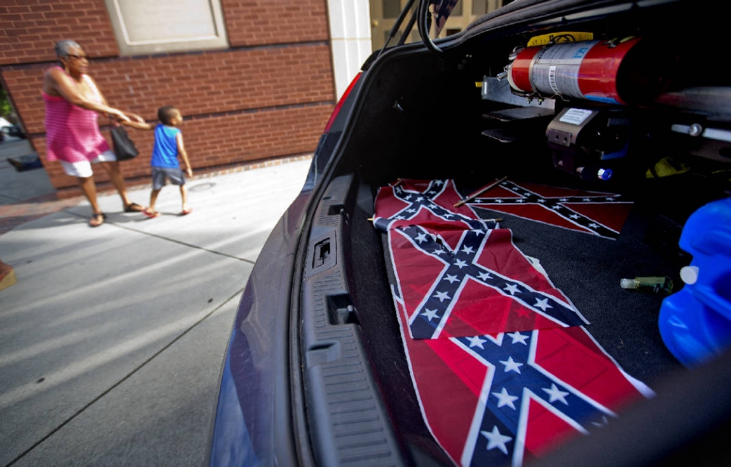 Four Confederate flags left at Ebenezer Baptist Church