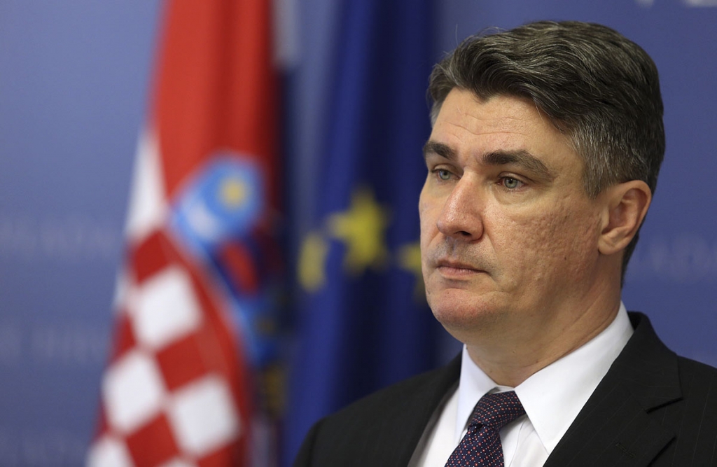 Croatia's prime minister Zoran Milanovic attends a press conference in Zagreb Croatia Wednesday Aug. 12 2015