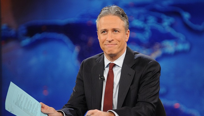 Jon Stewart during a taping of'The Daily Show with Jon Stewart in New York. Stewart says goodbye on Thursday Aug. 6 2015 after 16 years on Comedy Central's'The Daily Show that establis