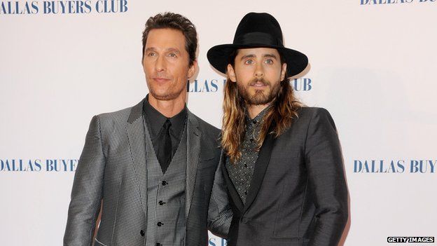 Actors Matthew Mc Conaughey and Jared Leto attend the