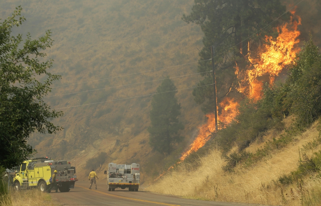 Govenor Inslee has requested a federal emergency delcaration in order to gain access to more resources for firefighters as they battle blazes across the state like this fire near Twisp