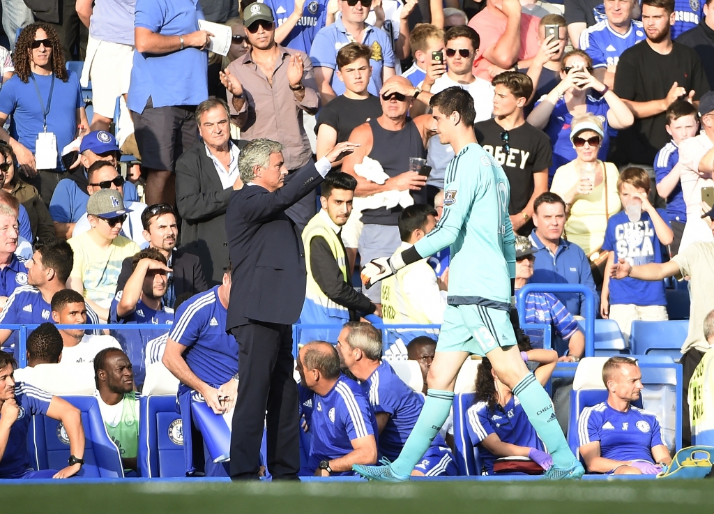 Talk to the hand Jose Mourinho in the Stamford Bridge dugout