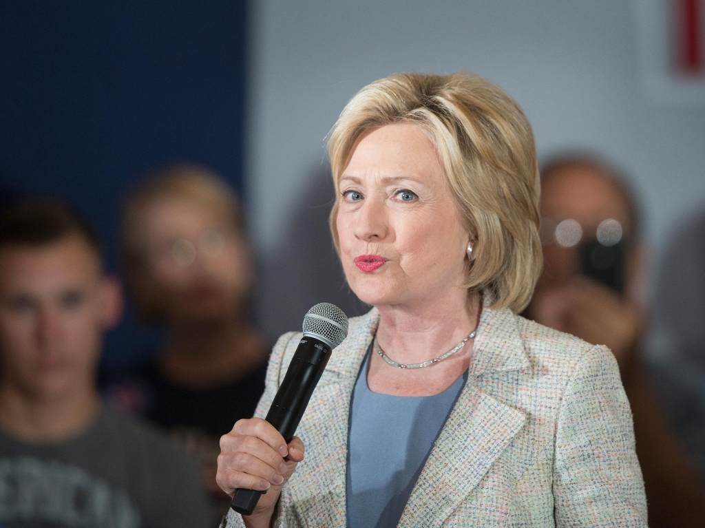 Democratic presidential hopeful Hillary Clinton at a campaign event in Iowa earlier this week