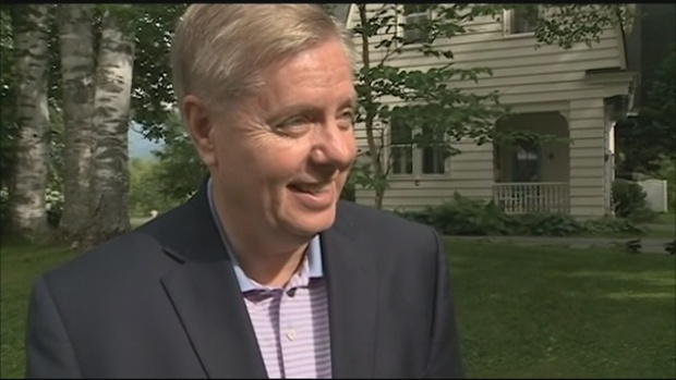 Graham stumps in the Granite State Saturday reacts to Trump