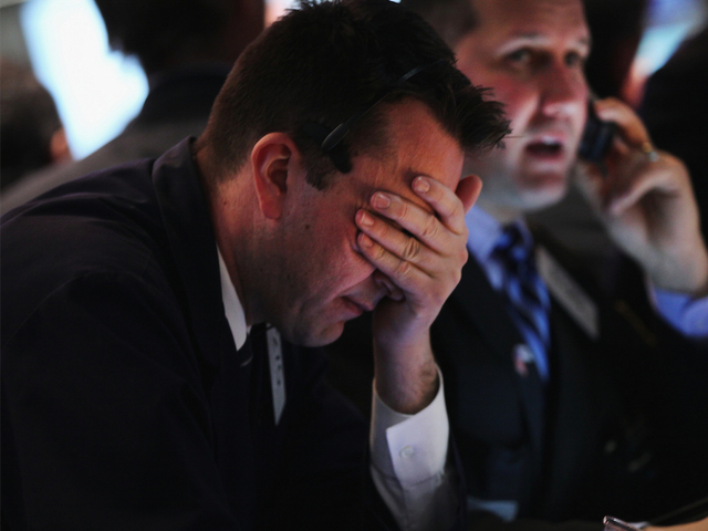 Dow was down 415 points at one point