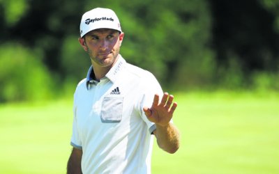 Dustin Johnson held a one-shot lead after the opening round of the PGA Championship