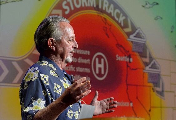 Patzert speaks about an El Nino weather system that could strike California in late fall or early winter Thursday Aug. 13 2015 in Pasadena Calif. The current El Nino nicknamed Bruce Lee is already the second strongest