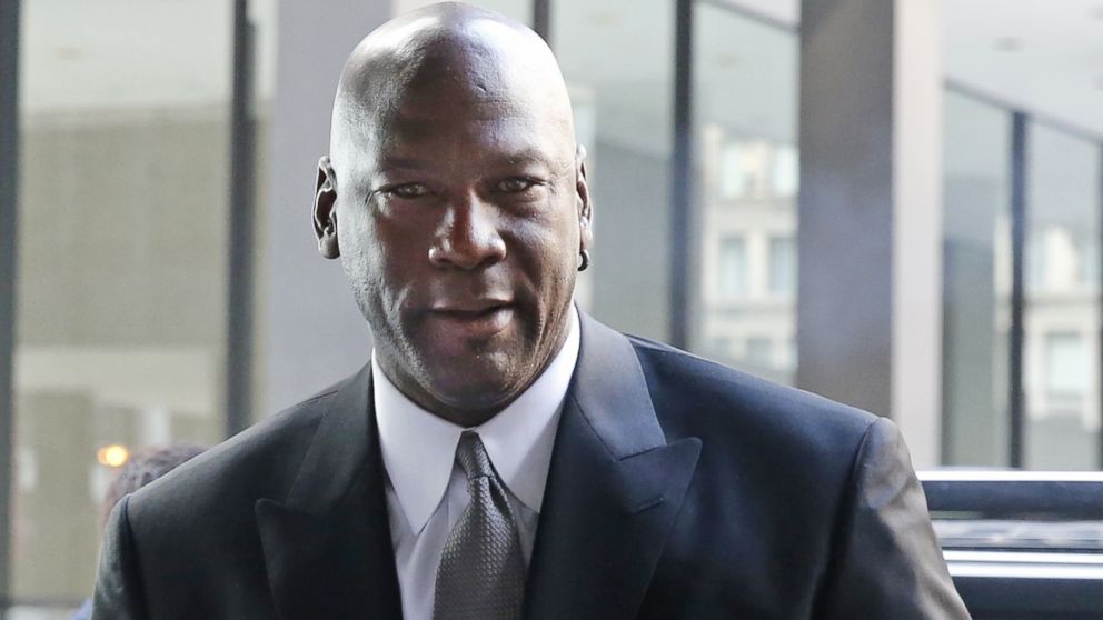 Basketball Hall of Famer Michael Jordan arrives at the federal courthouse