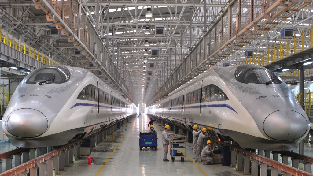 Factory making high-speed trains a symbol of China's rapid growth