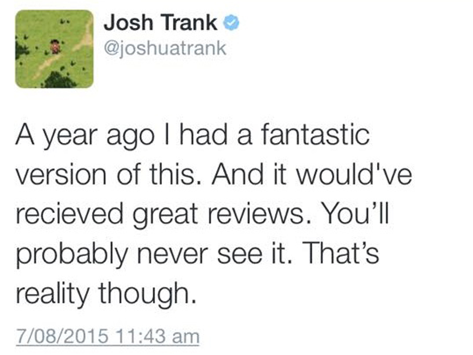 Fantastic Four director Josh Trank tweeted out his frustration with the final product