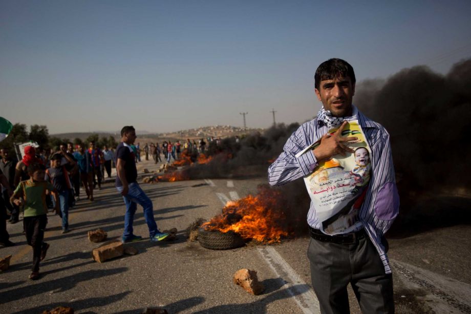 Dawabsheh during clashes at the entrance to Duma village near the West Bank city of Nablus