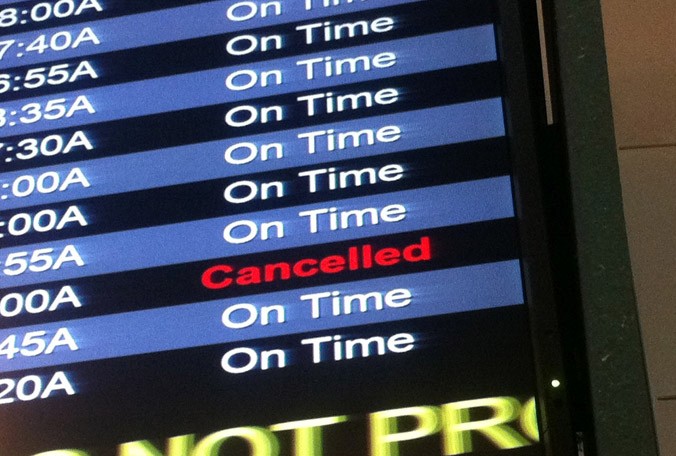 As of 5 a.m. Monday Jan. 26 2015 48 flights at Orlando International Airport were cancelled