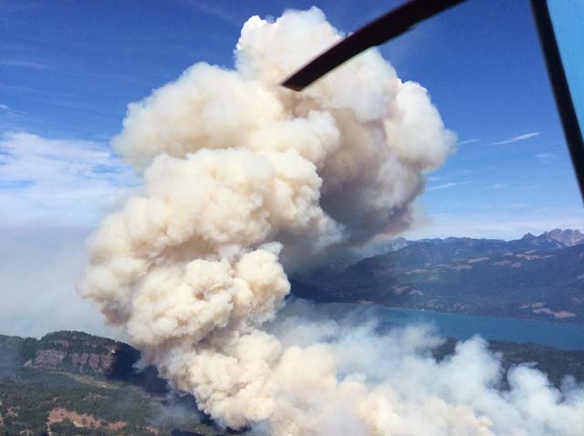 The Wood Lake Wildfire located 20 kilometers north of the community of Harrison Hot Springs is believed to have been human caused