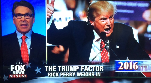 Former Texas Gov. Rick Perry says Donald Trump is not a true conservative despite leading the GOP polls on'Fox News Sunday on Aug. 2 2015