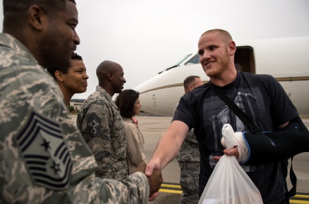 US service members who foiled train attack receive'heroic welcome at Ramstein