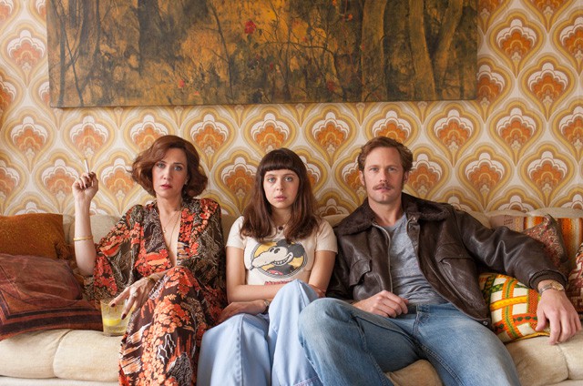 ONE HAPPY FAMILY Kristen Wiig Bel Powley and Alexander Skarsgard star in The Diary of a Teenage Girl