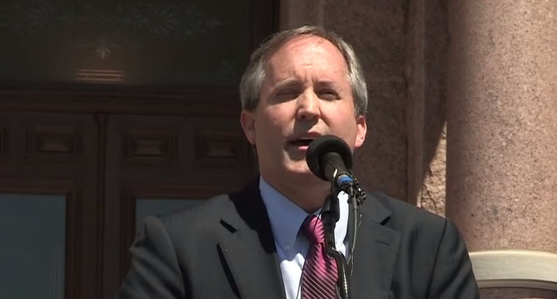 Texas attorney general Ken Paxton speaking at a rally opposing same-sex marriage