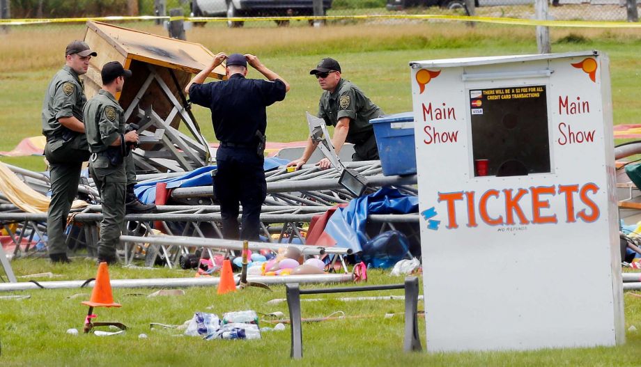 The Latest: 32 people sent to hospitals in tent collapse