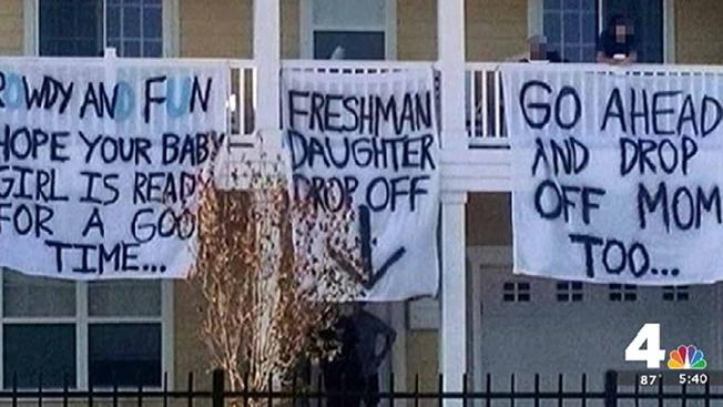 Furor on Banners as Old Dominion Students Arrived