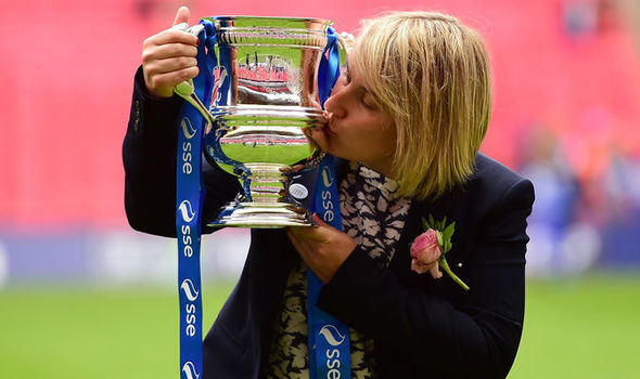 GETTYEmma Hayes after Saturday's victory at Wembley