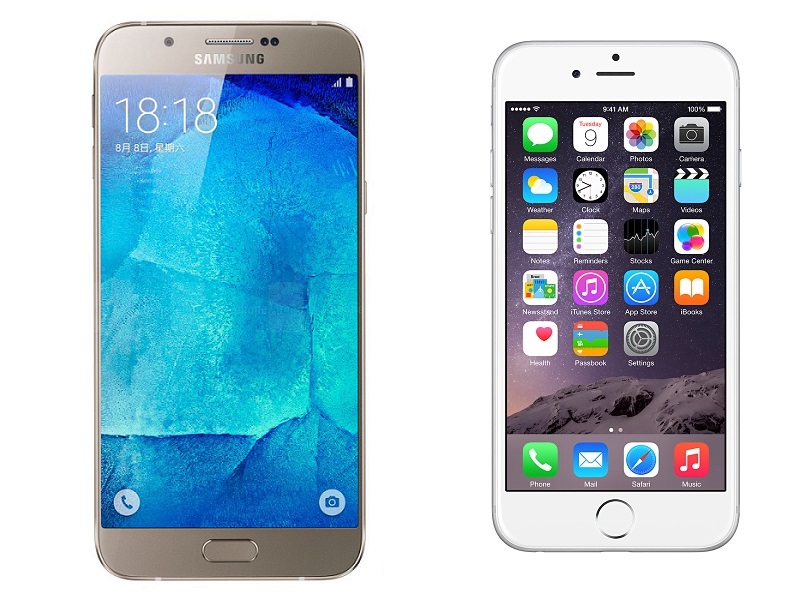 Galaxy A8 vs iPhone 6 Samsung  Apple