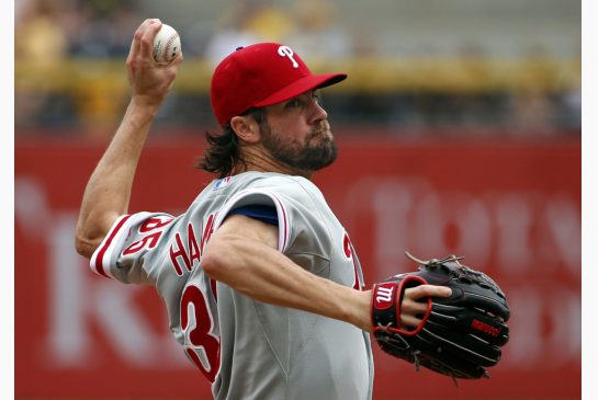 Texas obtained Phillies left-hander Cole Hamels in an eight-player deal on deadline day Friday