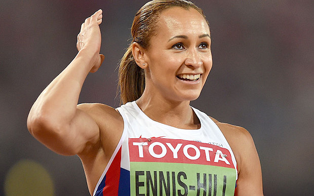 Jessica Ennis Hill in gold medal position after day one of heptathlon but Katarina Johnson Thompson in close second