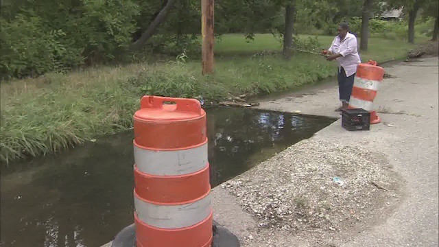 Gone fishin' in Michigan: Sinkhole turned into fishing hole by Detroit