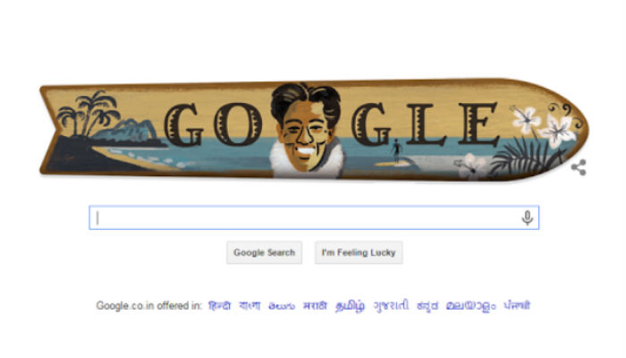 Duke Kahanamoku google doodle