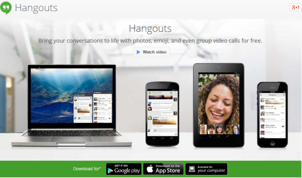 Google Hangouts now has its own website