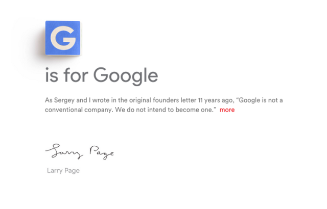 News & Analysis Google Becomes Alphabet -- Silicon Valley Zaibatsu