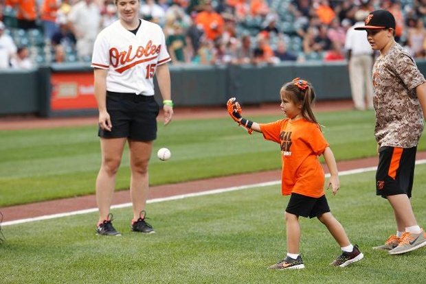 Hailey Dawson first pitch