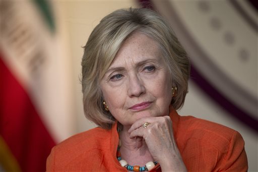 Democratic presidential candidate Hillary Rodham Clinton listens to a home care worker during a roundtable discussion home care Thursday Aug. 6 2015 in Los Angeles