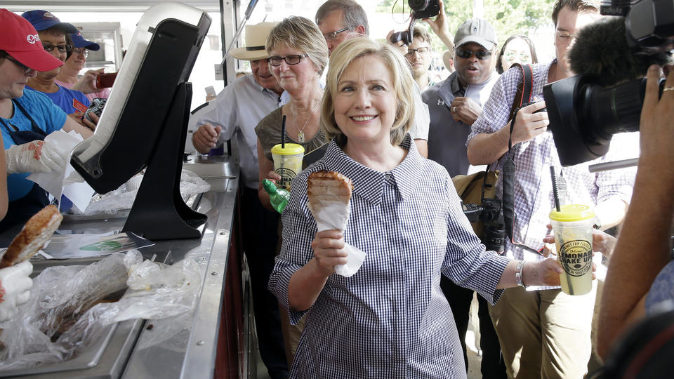 Corn dogs and a butter cow await Donald Trump and Hillary Clinton at Iowa