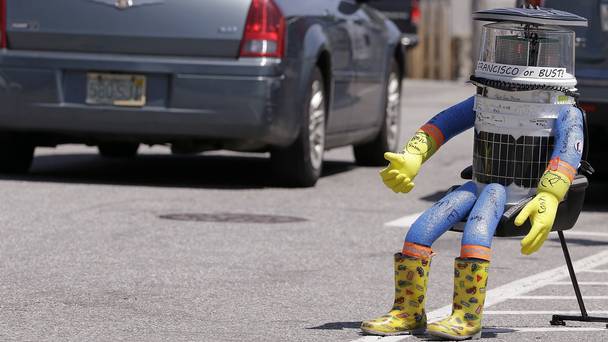 HitchBOT begins its US journey in Marblehead Massachusetts