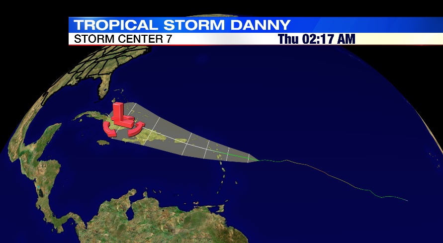 Hurricane Danny Strengthens A Bit