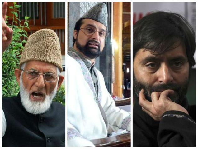 Syed Ali Shah Geelani Mirwaiz Umar Farooq and Yasin Malik