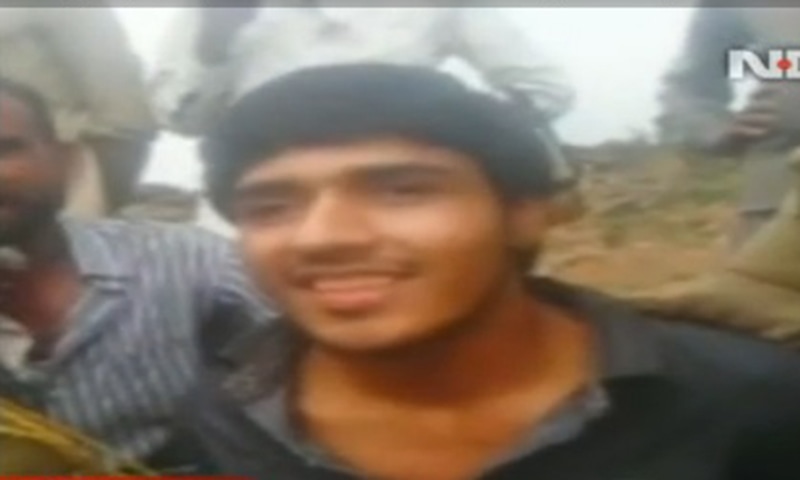 Usman Faisal who was captured in India and claimed to be a Pakistani. — Screengrab from NDTV website