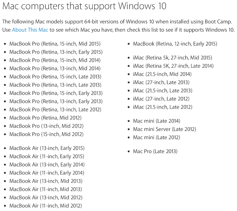 Apple adds Windows 10 support to Boot Camp