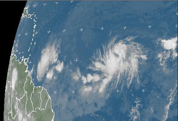 Invest 96L shown here should soon become a tropical depression or a storm