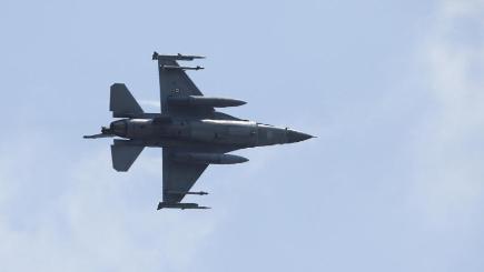 A missile-loaded Turkish air force warplane takes off from the Incirlik airbase