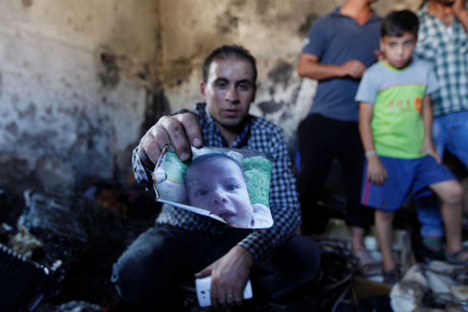 18 months who died Friday in a house that had been torched by suspected Jewish extremists in Duma near the West Bank city of Nablus. Palestinians and Israelis were outraged by the arson