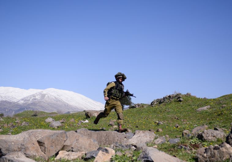 The commanders of the Kfir Brigade trained in the Golan Heights with the Armored Corps and the Combat Engineering Corps