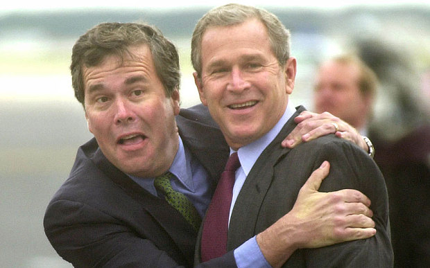 Jeb and George W Bush in Florida in 2001