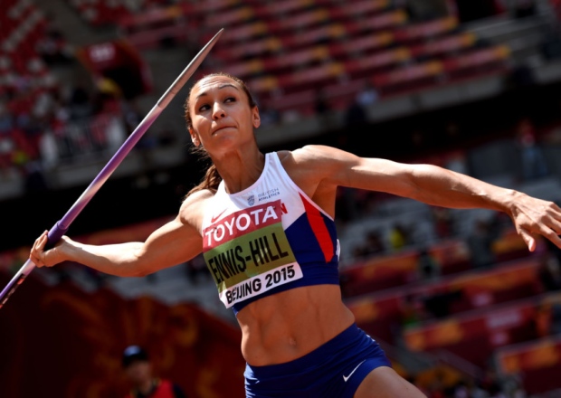 Great Britain's Jessica Ennis Hill in the Women's Heptathlon Javelin