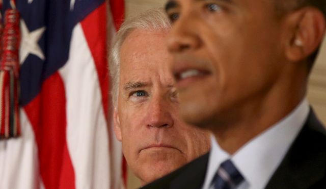 Eyeing the presidency? U.S. Vice President Joe Biden with President Barack Obama